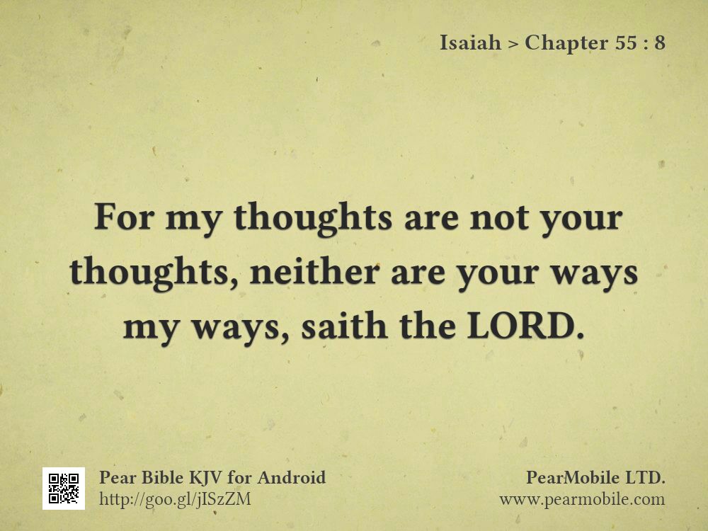 Isaiah, Chapter 55:8
